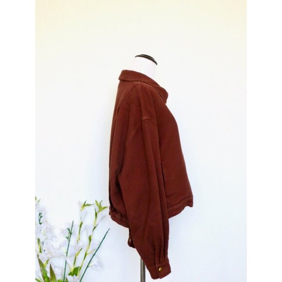 BIG BUD PRESS 100% Cotton Full Zip Jacket Brown SZ M - Picture 4 of 6